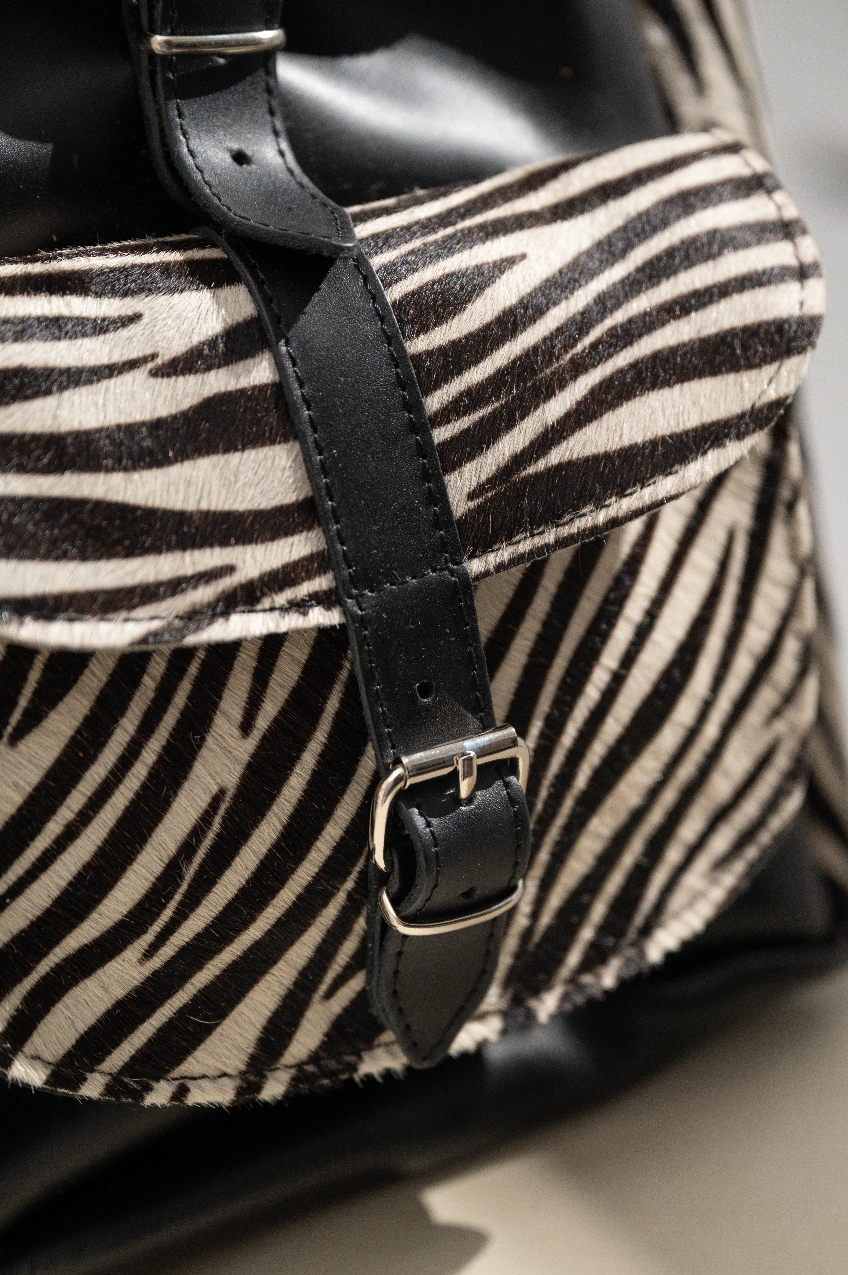 zebra details in bag